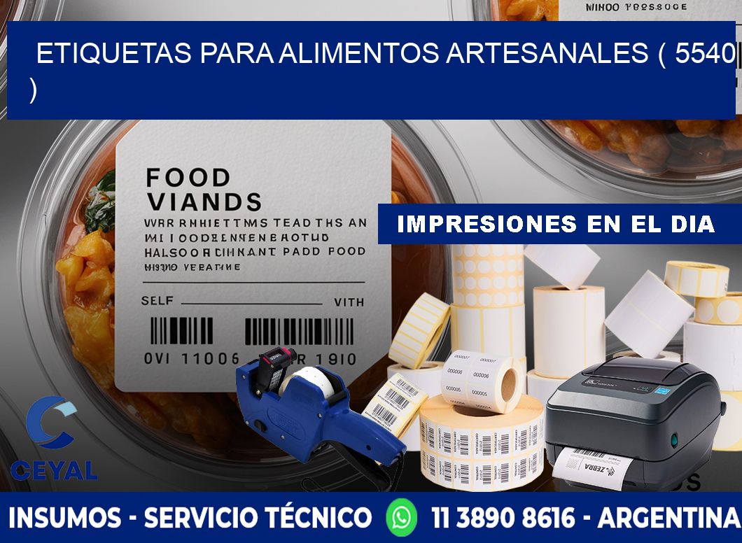 ETIQUETAS PARA ALIMENTOS ARTESANALES ( 5540 )