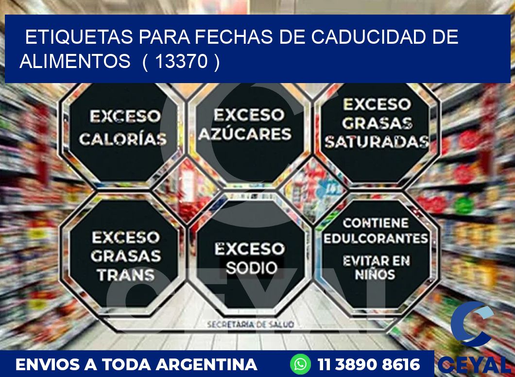 ETIQUETAS PARA FECHAS DE CADUCIDAD DE ALIMENTOS ( 13370 )