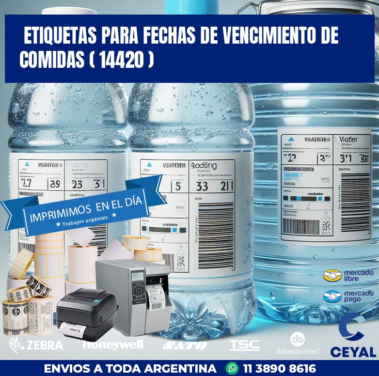 ETIQUETAS PARA FECHAS DE VENCIMIENTO DE COMIDAS ( 14420 )