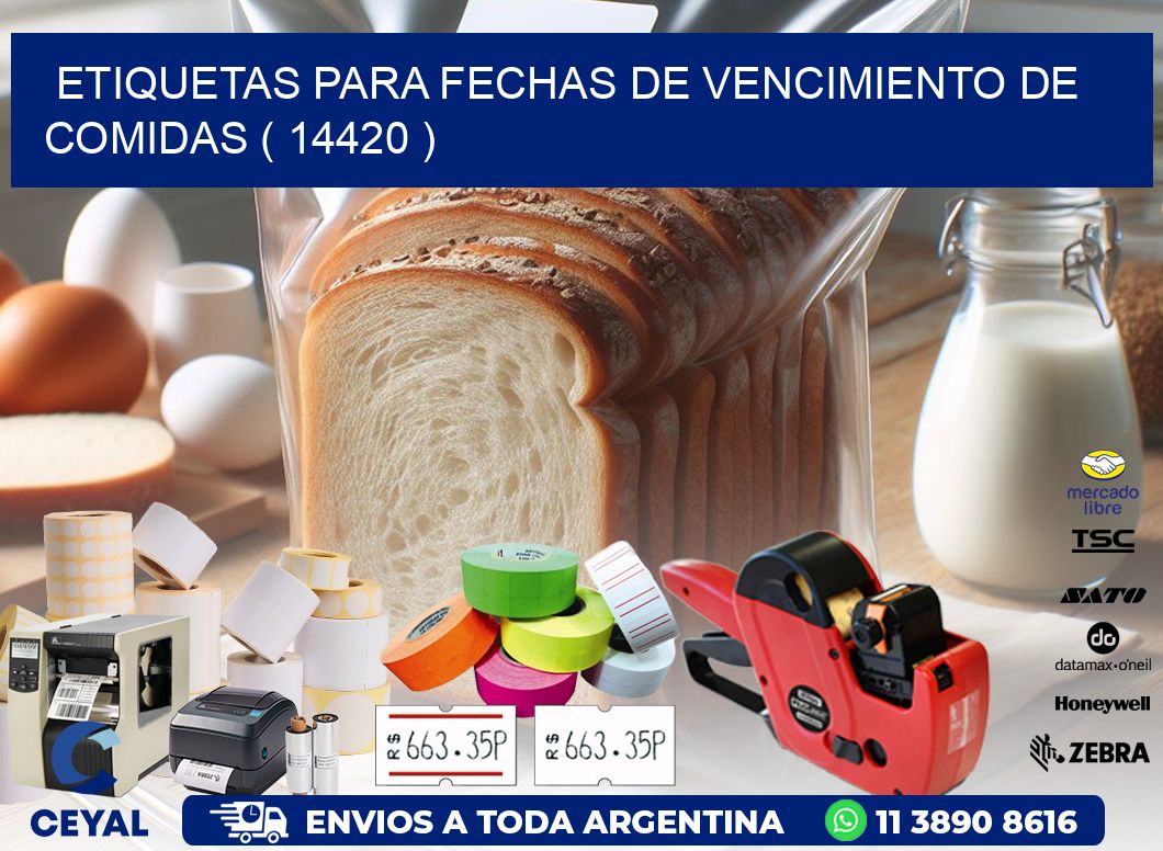 ETIQUETAS PARA FECHAS DE VENCIMIENTO DE COMIDAS ( 14420 )