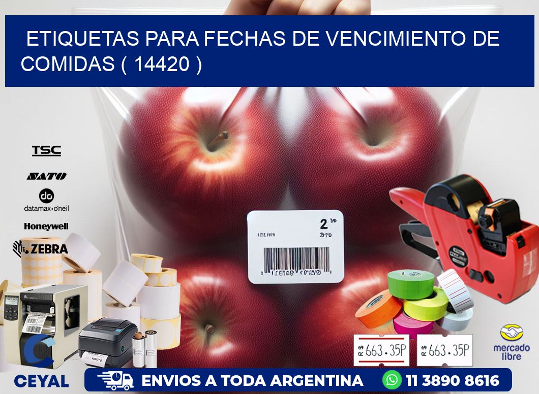 ETIQUETAS PARA FECHAS DE VENCIMIENTO DE COMIDAS ( 14420 )