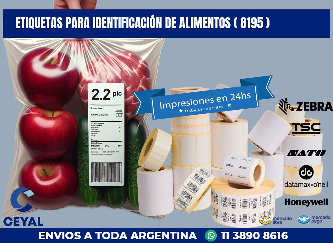 ETIQUETAS PARA IDENTIFICACIÓN DE ALIMENTOS ( 8195 )
