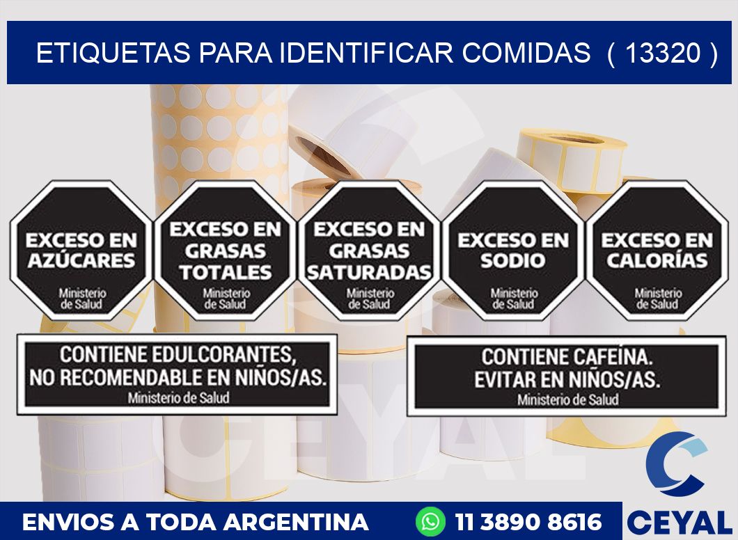 ETIQUETAS PARA IDENTIFICAR COMIDAS ( 13320 )