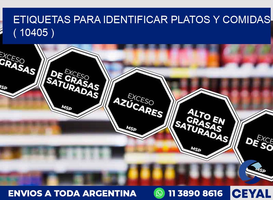 ETIQUETAS PARA IDENTIFICAR PLATOS Y COMIDAS  ( 10405 )