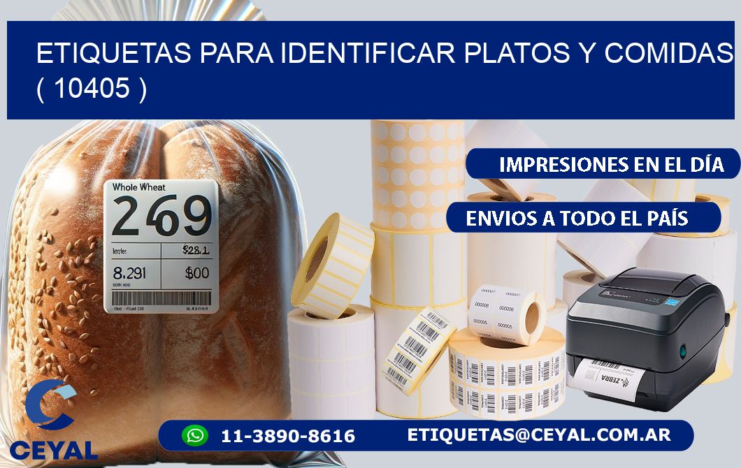 ETIQUETAS PARA IDENTIFICAR PLATOS Y COMIDAS  ( 10405 )
