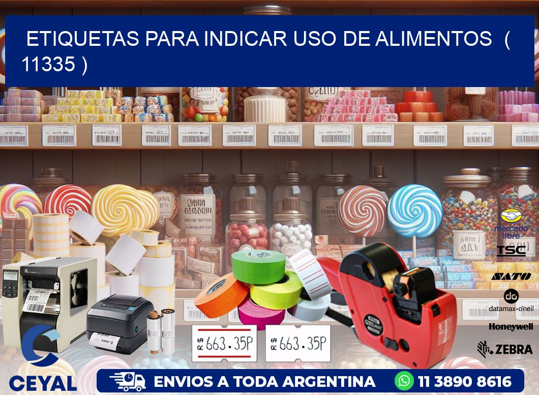 ETIQUETAS PARA INDICAR USO DE ALIMENTOS  ( 11335 )
