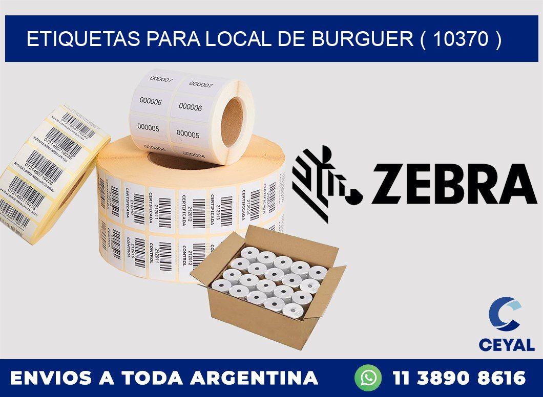 ETIQUETAS PARA LOCAL DE BURGUER ( 10370 )
