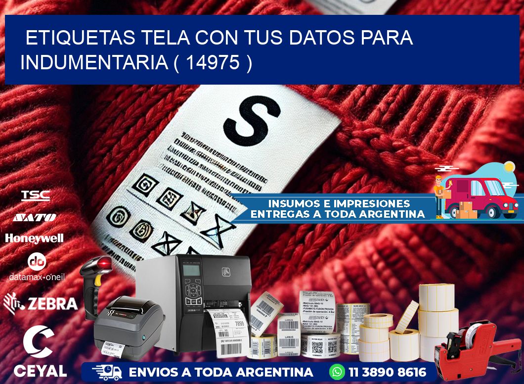ETIQUETAS TELA CON TUS DATOS PARA INDUMENTARIA ( 14975 )