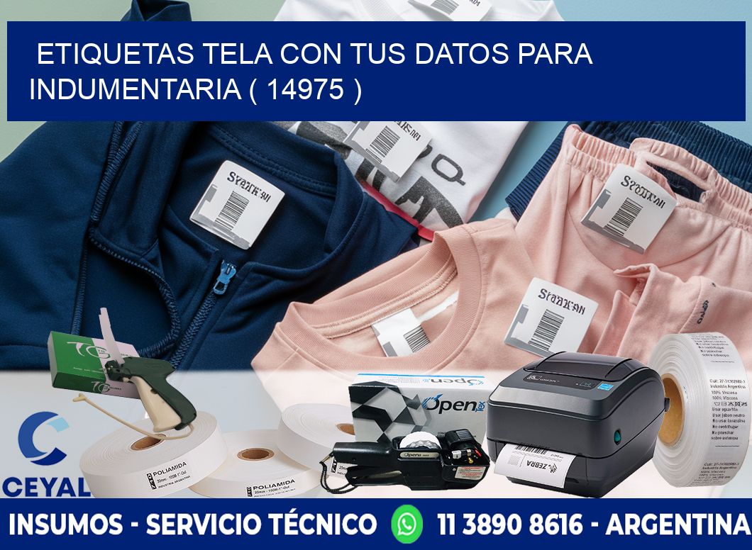 ETIQUETAS TELA CON TUS DATOS PARA INDUMENTARIA ( 14975 )