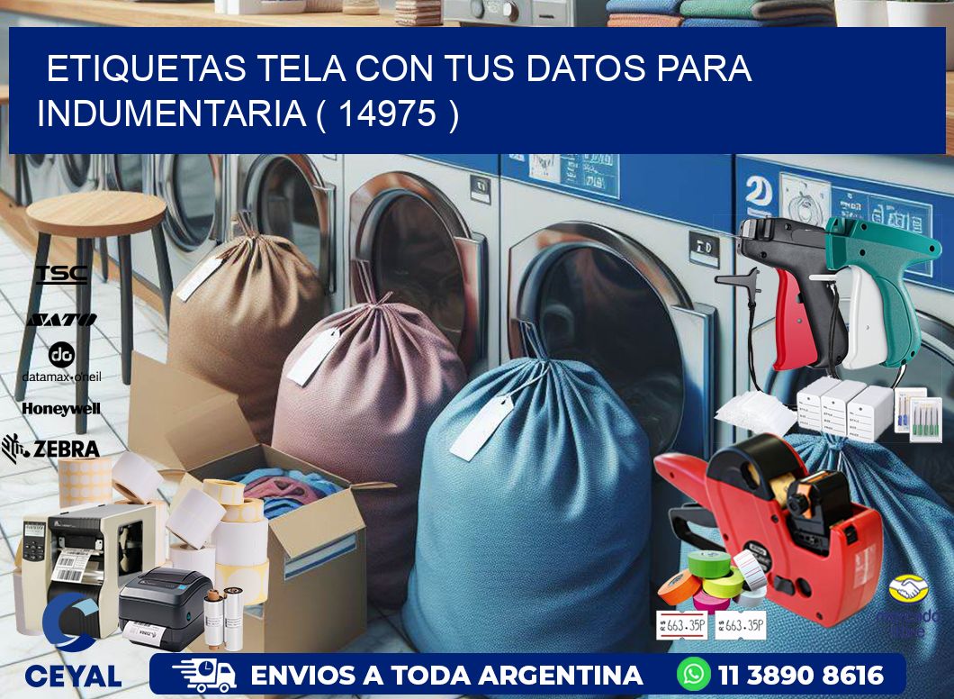ETIQUETAS TELA CON TUS DATOS PARA INDUMENTARIA ( 14975 )