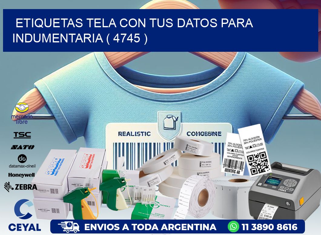 ETIQUETAS TELA CON TUS DATOS PARA INDUMENTARIA ( 4745 )