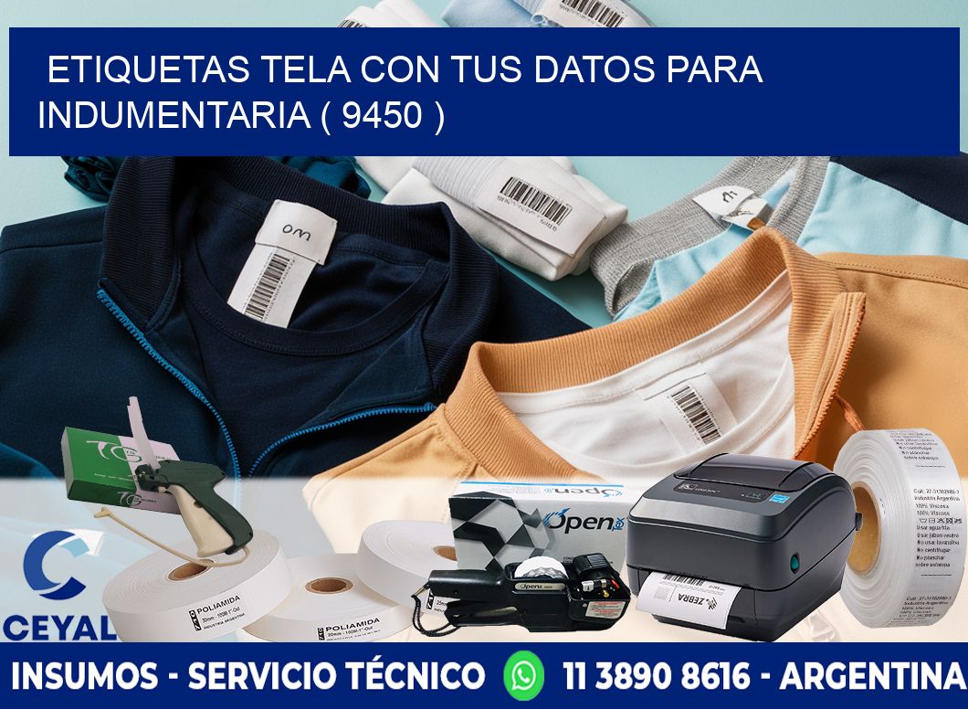 ETIQUETAS TELA CON TUS DATOS PARA INDUMENTARIA ( 9450 )