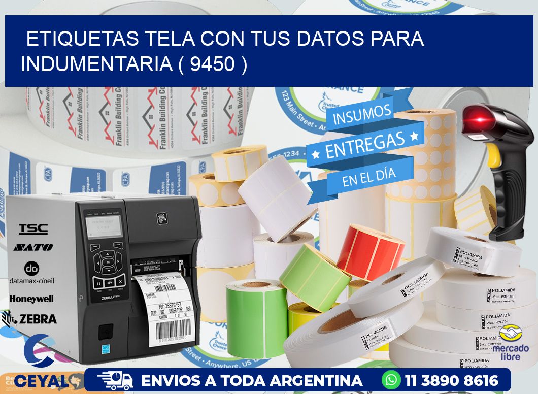 ETIQUETAS TELA CON TUS DATOS PARA INDUMENTARIA ( 9450 )