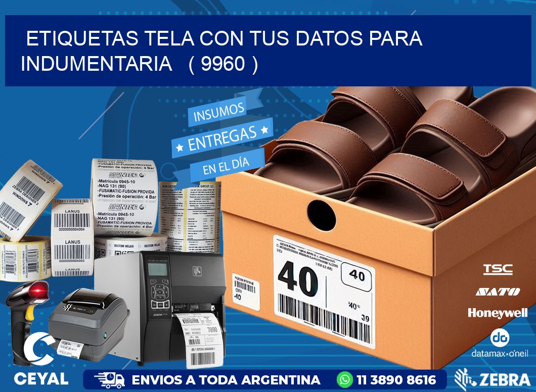 ETIQUETAS TELA CON TUS DATOS PARA INDUMENTARIA   ( 9960 )
