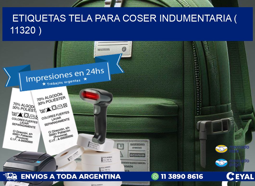 ETIQUETAS TELA PARA COSER INDUMENTARIA ( 11320 )