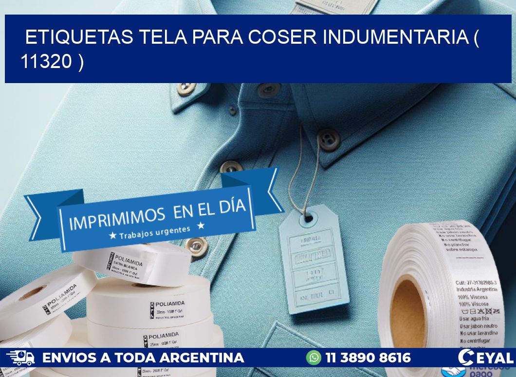 ETIQUETAS TELA PARA COSER INDUMENTARIA ( 11320 )