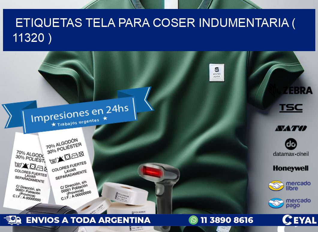 ETIQUETAS TELA PARA COSER INDUMENTARIA ( 11320 )