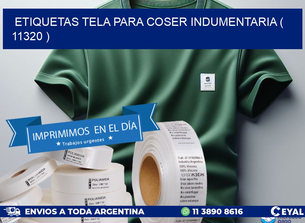 ETIQUETAS TELA PARA COSER INDUMENTARIA ( 11320 )