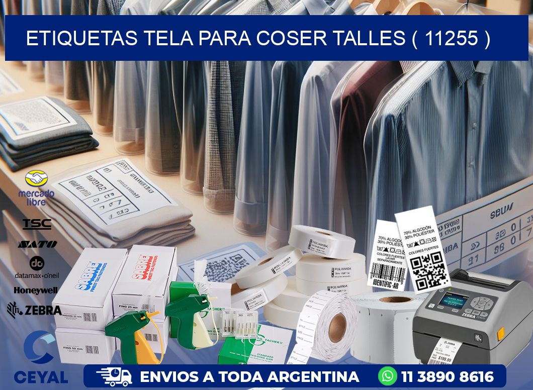 ETIQUETAS TELA PARA COSER TALLES ( 11255 )