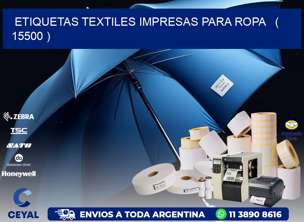 ETIQUETAS TEXTILES IMPRESAS PARA ROPA   ( 15500 )