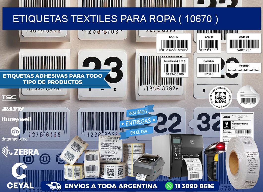 ETIQUETAS TEXTILES PARA ROPA ( 10670 )