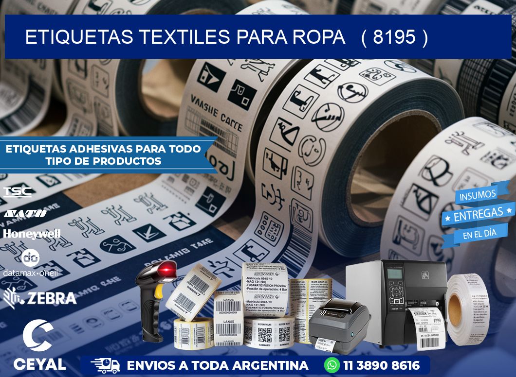 ETIQUETAS TEXTILES PARA ROPA   ( 8195 )