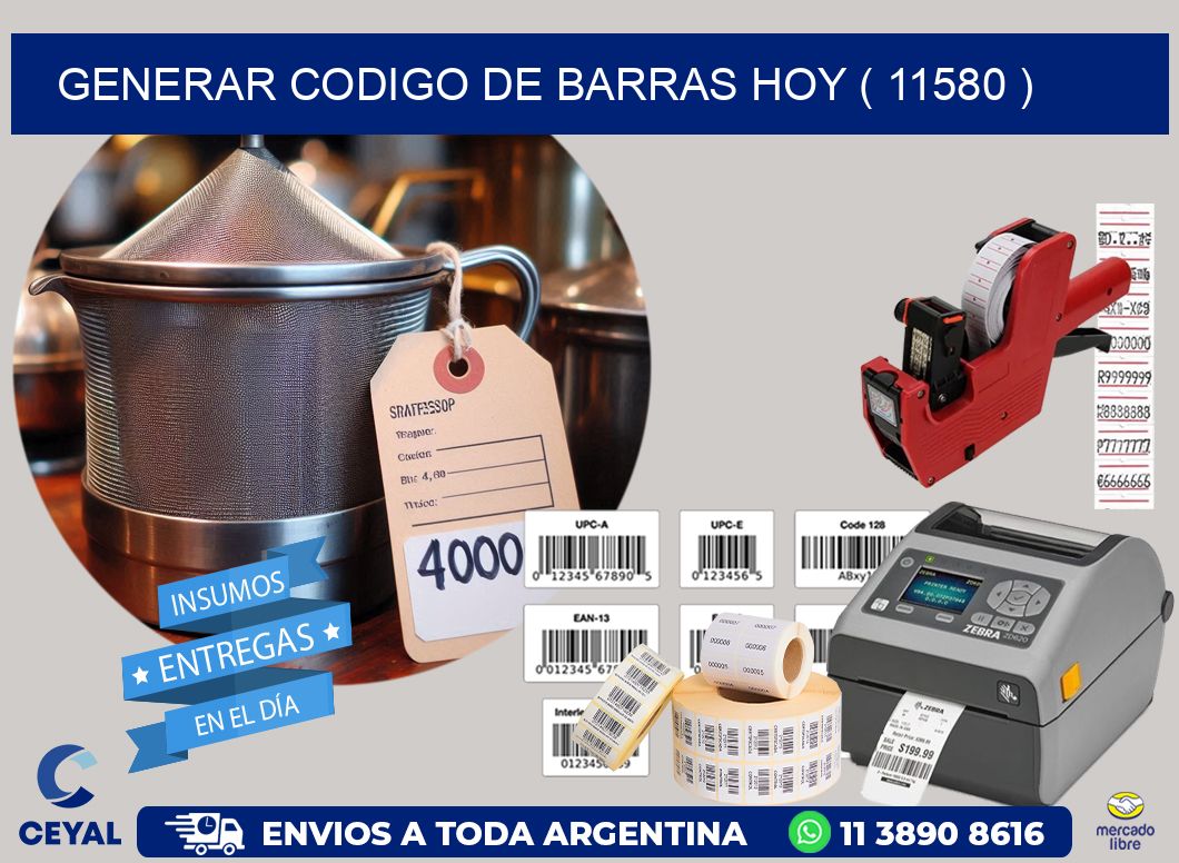 GENERAR CODIGO DE BARRAS HOY ( 11580 )