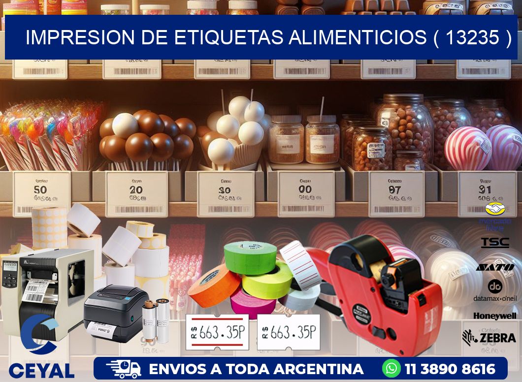 IMPRESION DE ETIQUETAS ALIMENTICIOS ( 13235 )