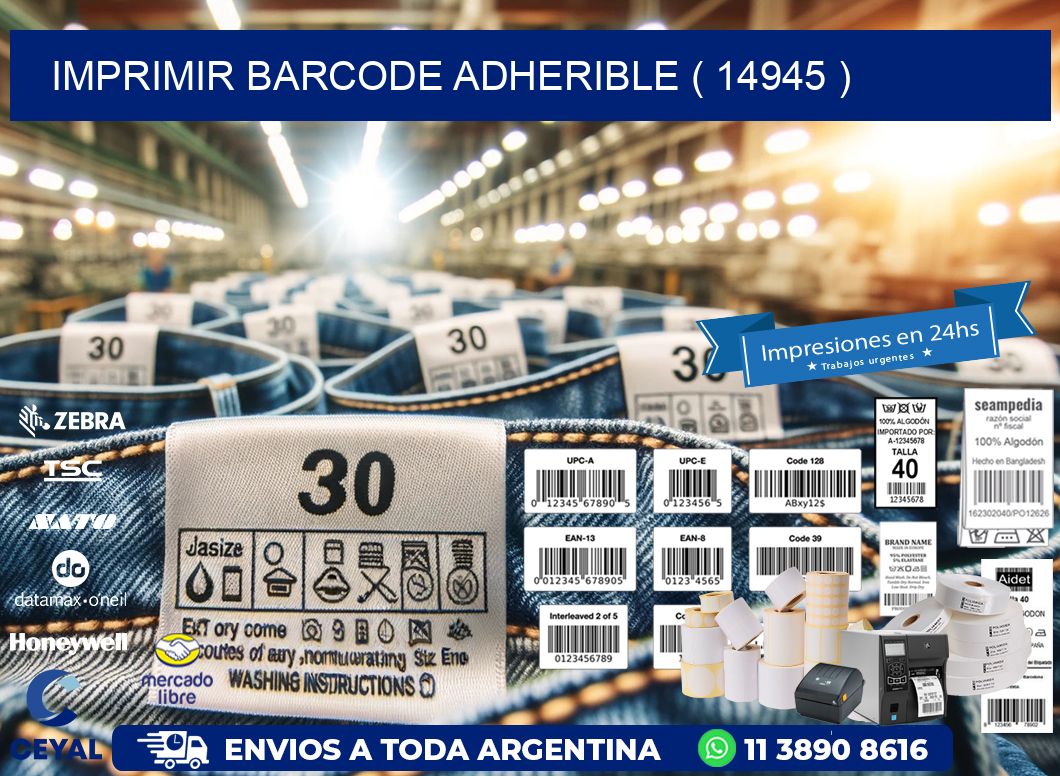 IMPRIMIR BARCODE ADHERIBLE ( 14945 )