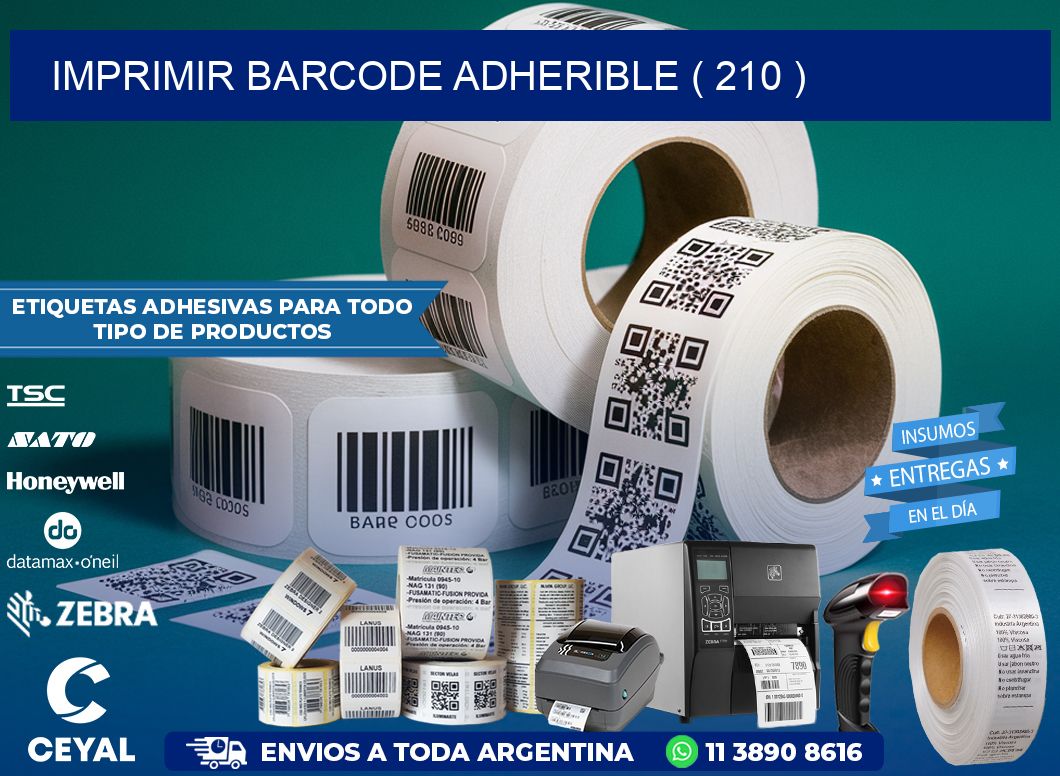 IMPRIMIR BARCODE ADHERIBLE ( 210 )