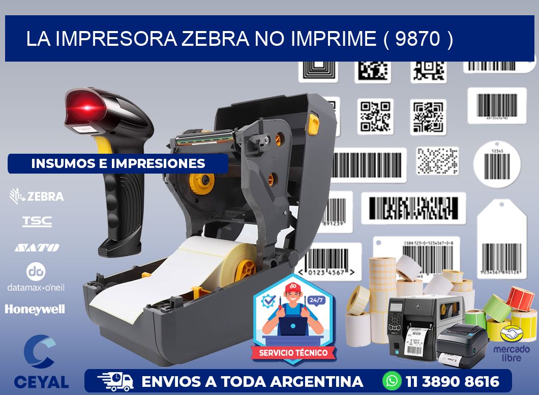 LA IMPRESORA ZEBRA NO IMPRIME ( 9870 )