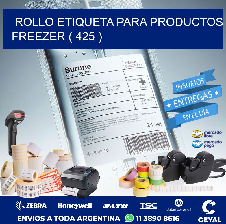 ROLLO ETIQUETA PARA PRODUCTOS FREEZER ( 425 )