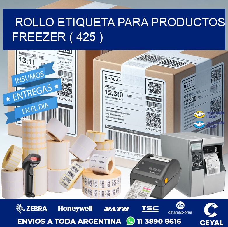 ROLLO ETIQUETA PARA PRODUCTOS FREEZER ( 425 )
