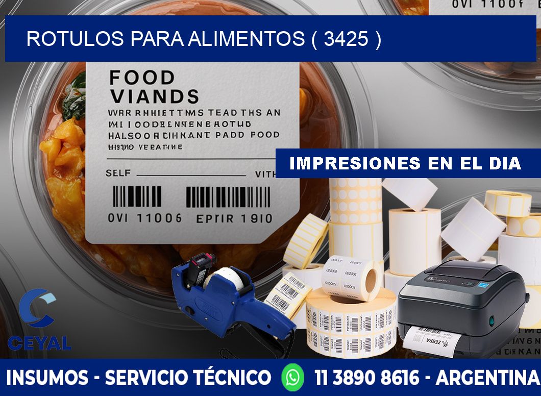 ROTULOS PARA ALIMENTOS ( 3425 )