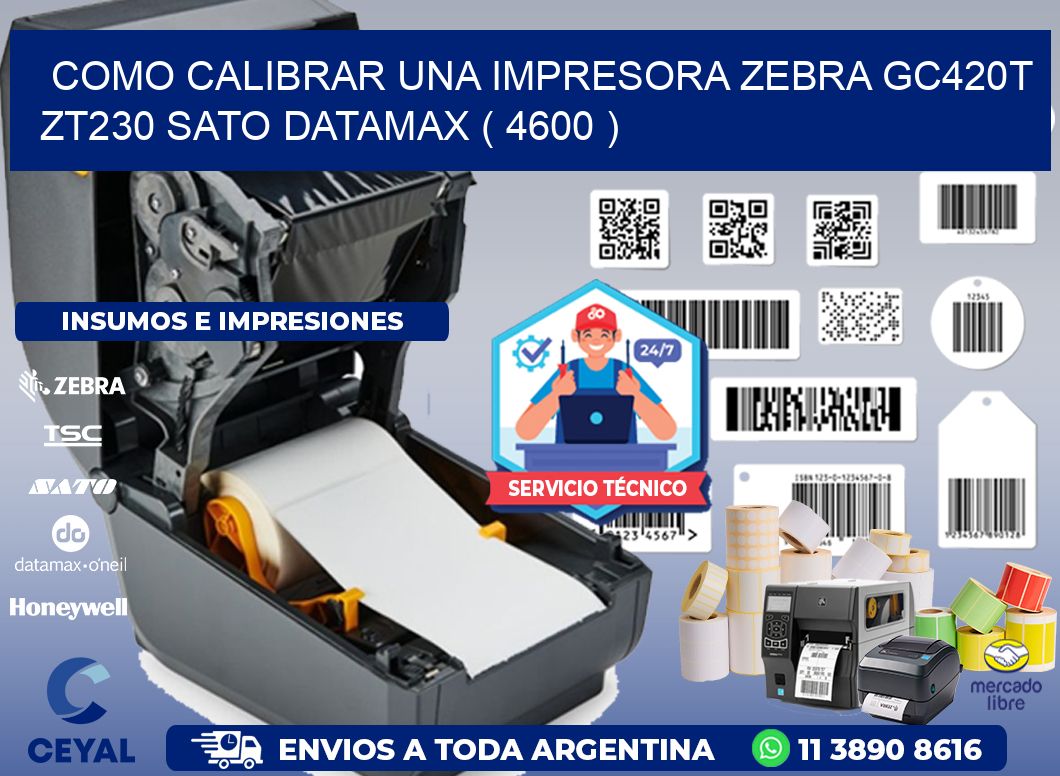 como calibrar una impresora zebra gc420t ZT230 SATO DATAMAX ( 4600 )