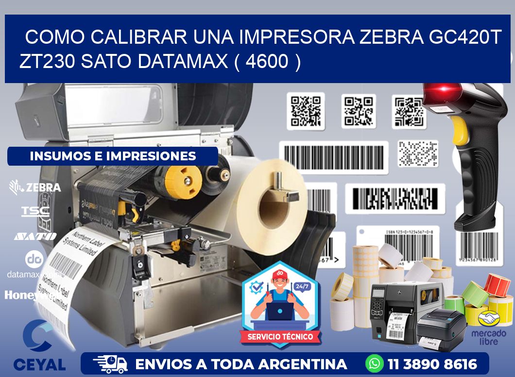 como calibrar una impresora zebra gc420t ZT230 SATO DATAMAX ( 4600 )