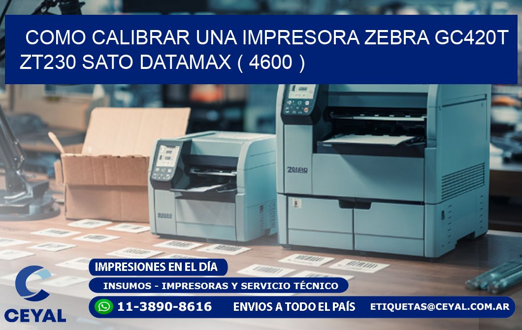 como calibrar una impresora zebra gc420t ZT230 SATO DATAMAX ( 4600 )