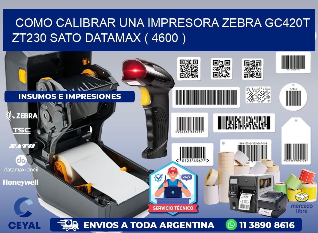 como calibrar una impresora zebra gc420t ZT230 SATO DATAMAX ( 4600 )