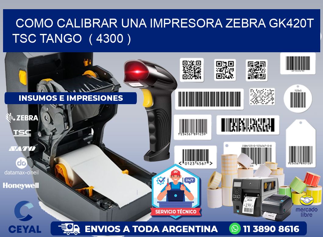como calibrar una impresora zebra gk420t TSC TANGO  ( 4300 )