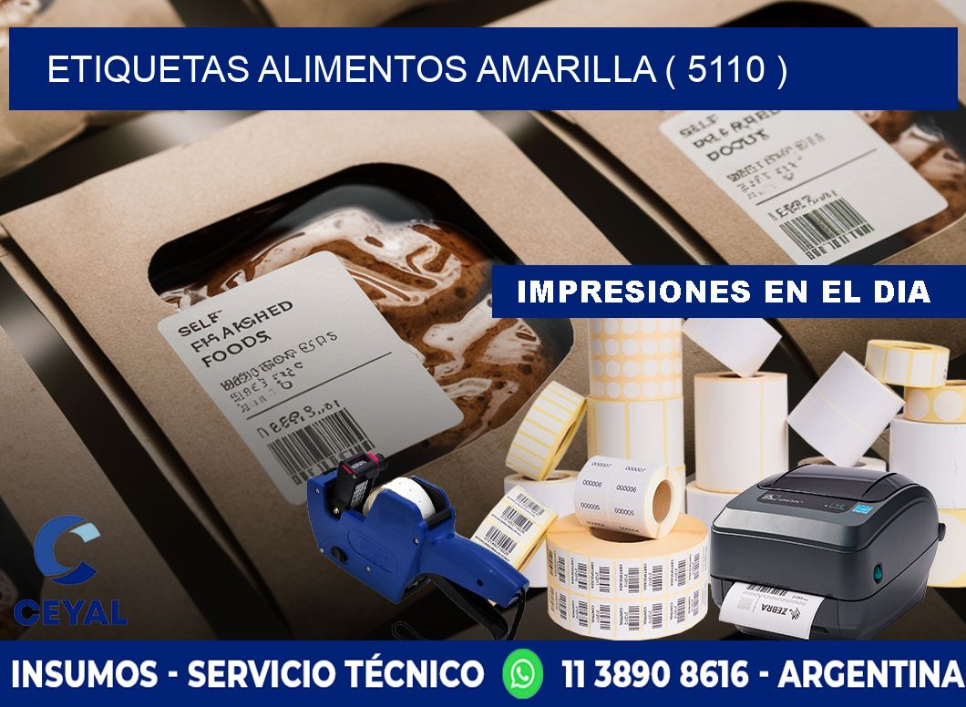 etiquetas alimentos amarilla ( 5110 )