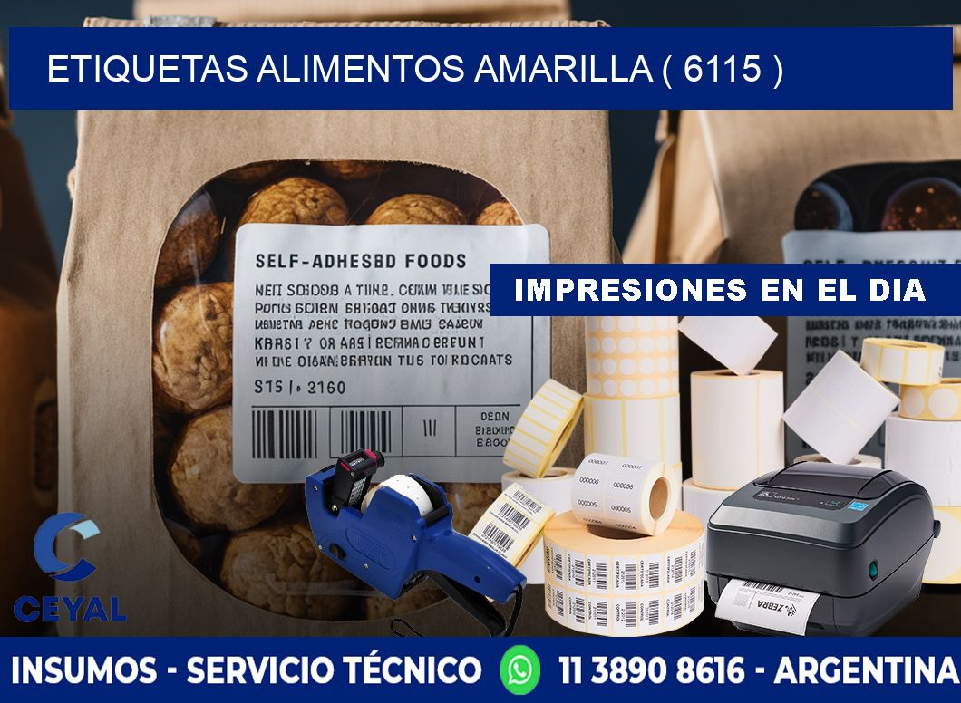 etiquetas alimentos amarilla ( 6115 )