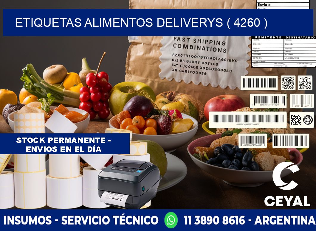 etiquetas alimentos deliverys ( 4260 )