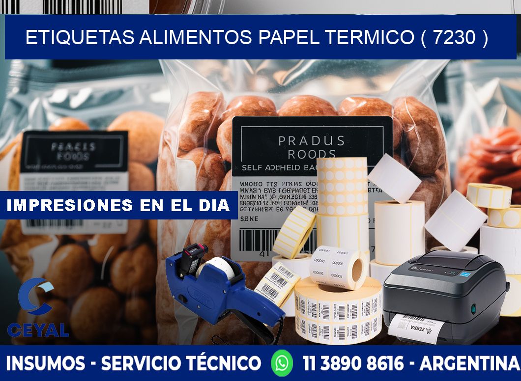etiquetas alimentos papel termico ( 7230 )