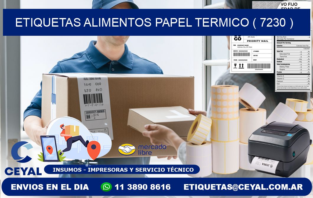 etiquetas alimentos papel termico ( 7230 )