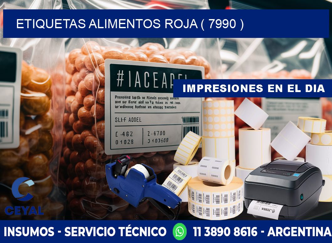 etiquetas alimentos roja ( 7990 )