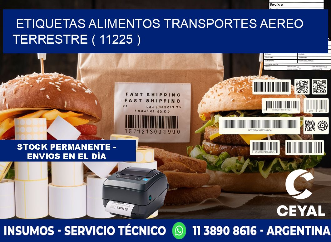 etiquetas alimentos transportes aereo terrestre ( 11225 )