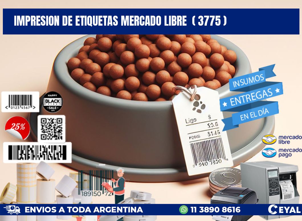 impresion de etiquetas mercado libre ( 3775 )