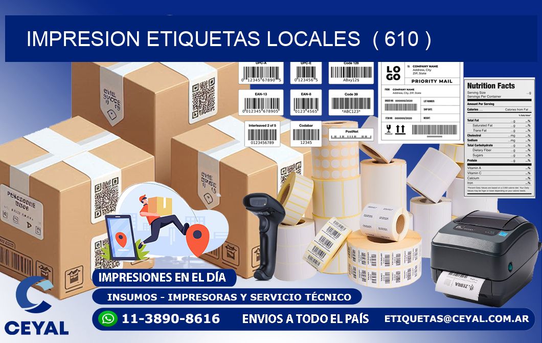 impresion etiquetas locales  ( 610 )