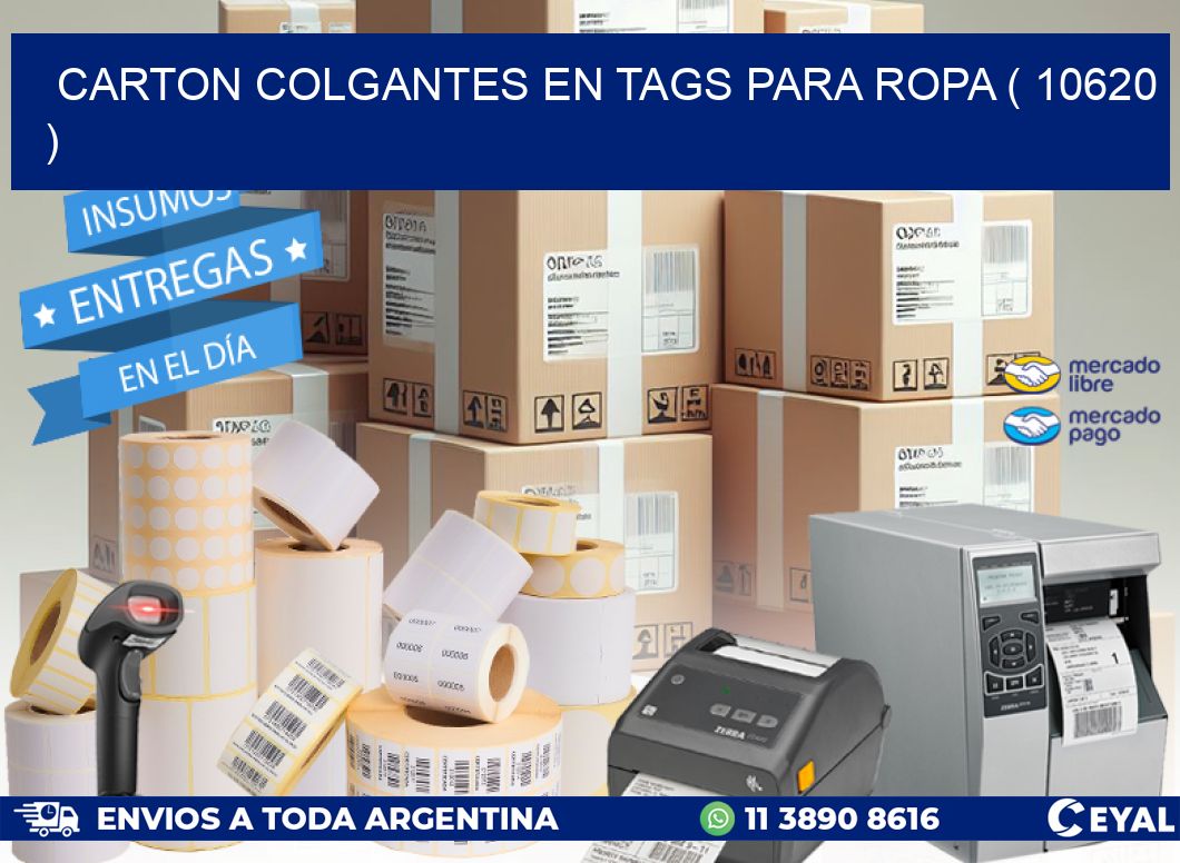 CARTON COLGANTES EN TAGS PARA ROPA ( 10620 )