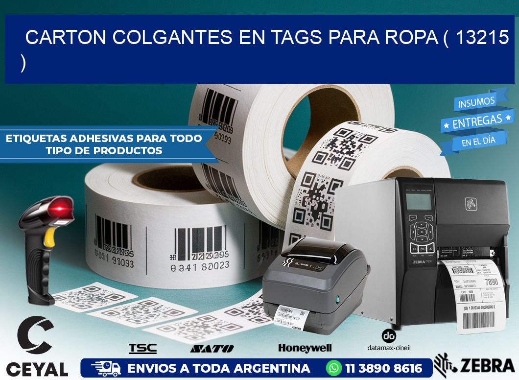 CARTON COLGANTES EN TAGS PARA ROPA ( 13215 )